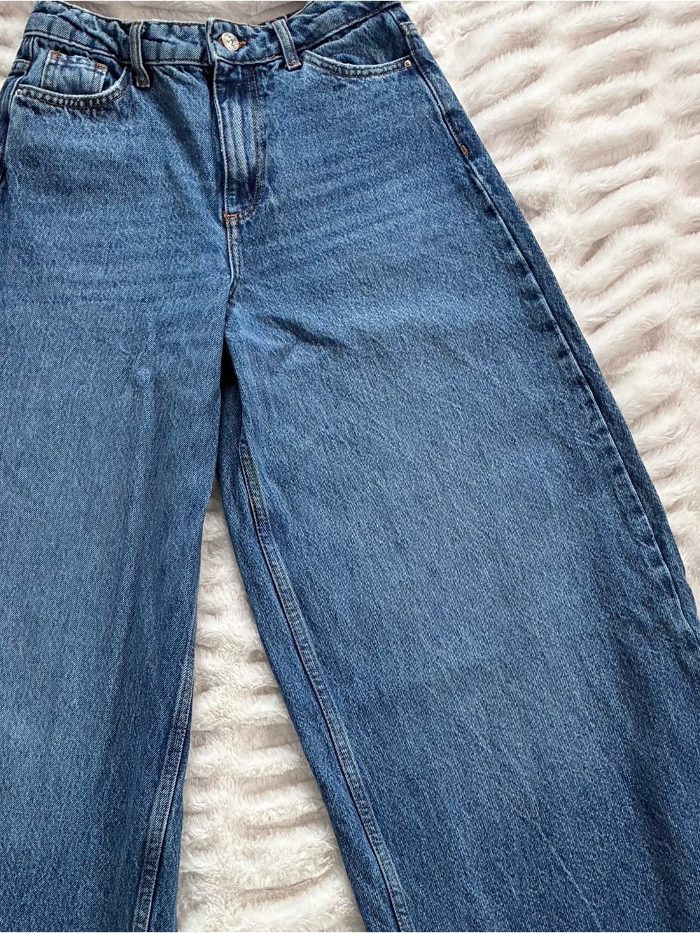 Zara High Waisted X Wide Leg Denim Jeans - TRF - Size 2 - Picture 8 of 9
